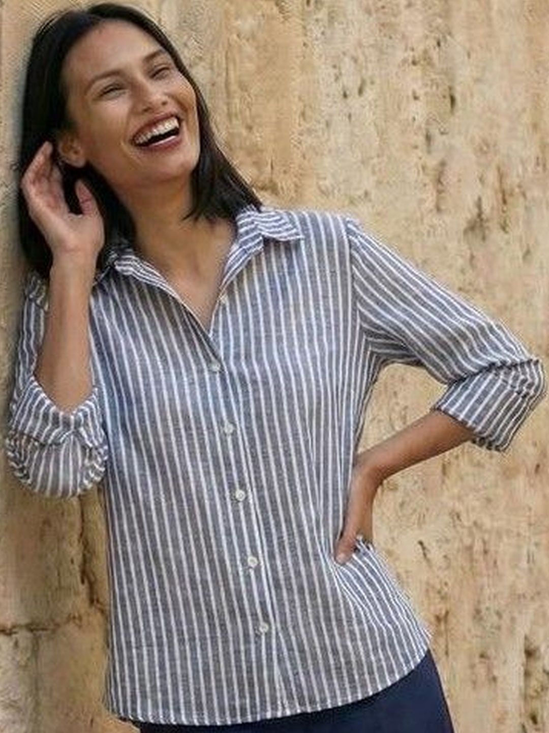Women Cotton/linen blend Shirt